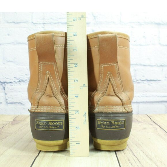LL Bean Brown Leather 8' Gore-tex Insulated Mid Calf Duck Boots Size 8 M - Picture 6 of 11